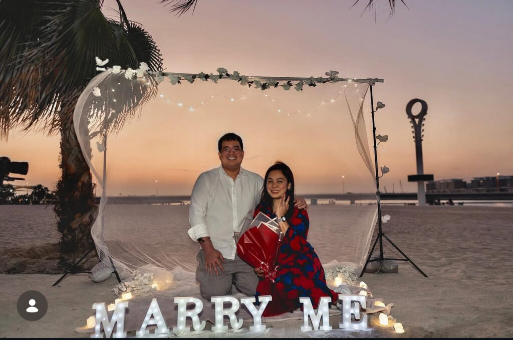 “Hiraya‑designed marriage proposal scene with coordinated decorations and a romantic, premium atmosphere.”