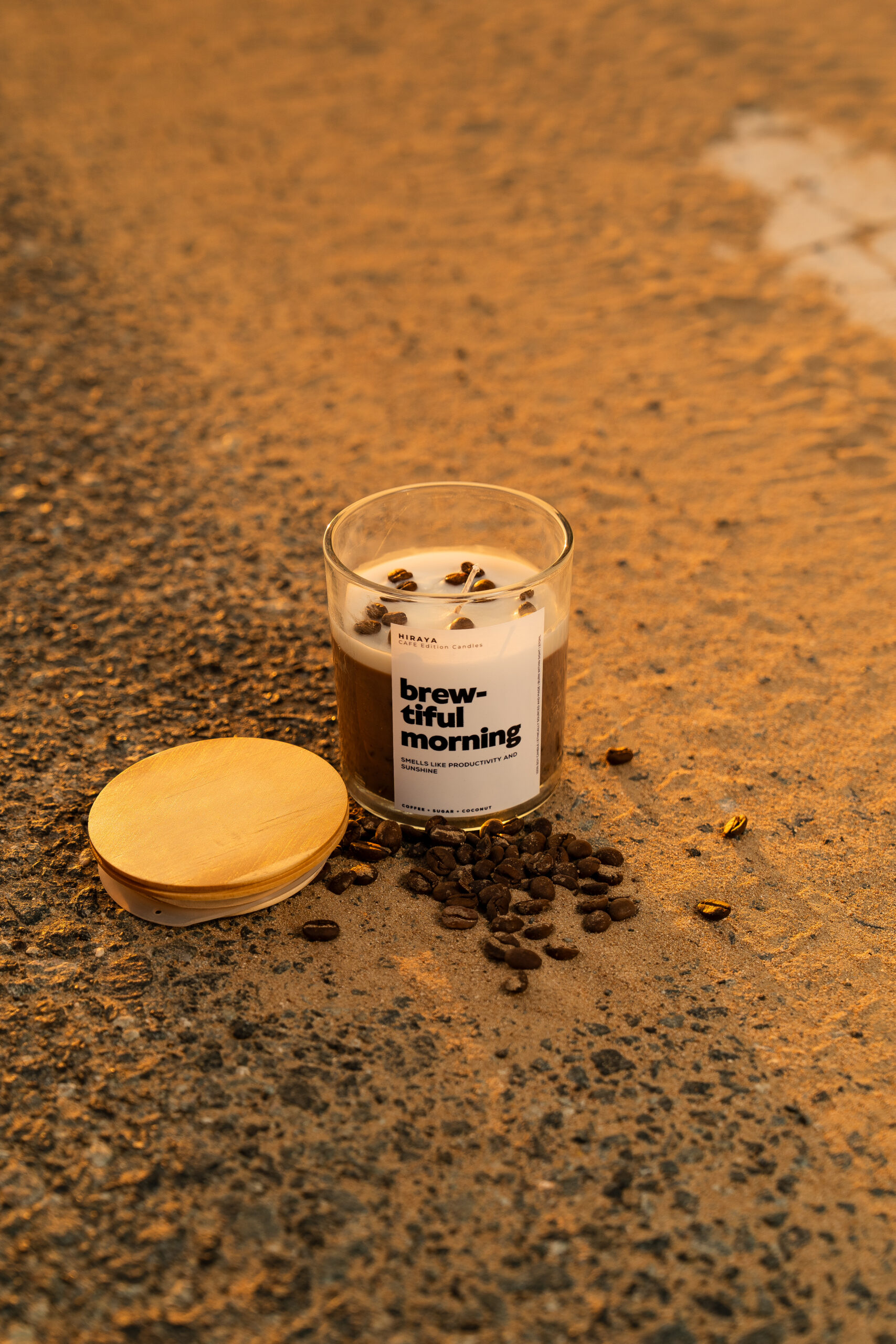 Desert image of Brew‑tiful Morning candle styled for an energizing morning mood