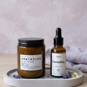 Unwinding Candle + Unwinding Fragrance Oil Set