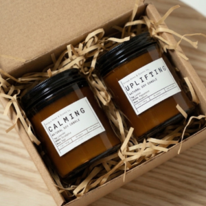 Calming and Uplifting Candle in Kraft box giftset