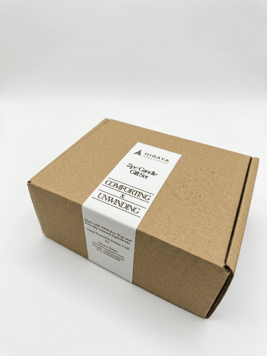 Unwinding and Comforting candle giftset box