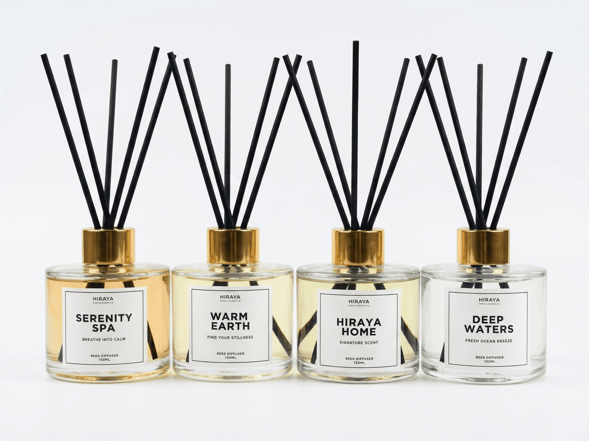 reed diffuser collection photo in white background