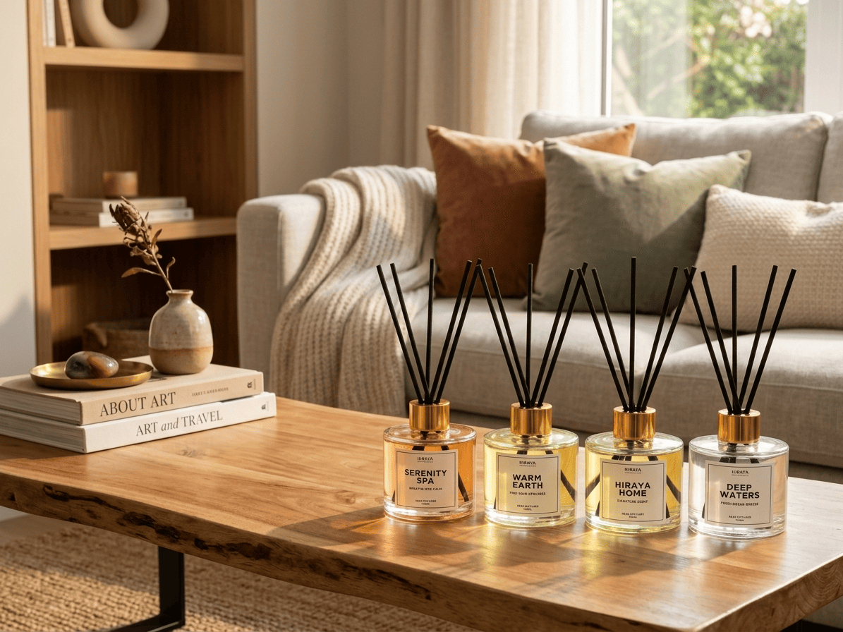 reed Diffuser full collection photo layout in lifestyle shot