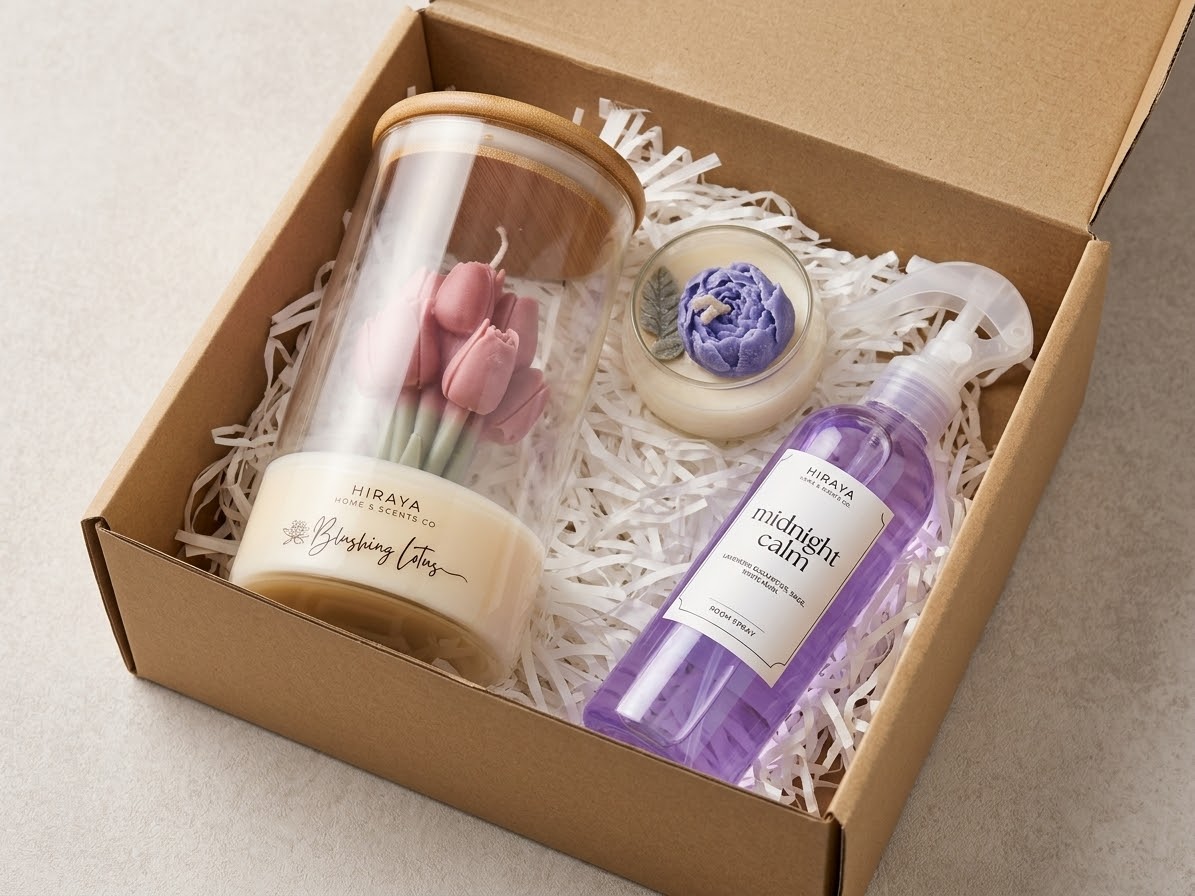 Purple themed The Bloom & Glow Luxe Set